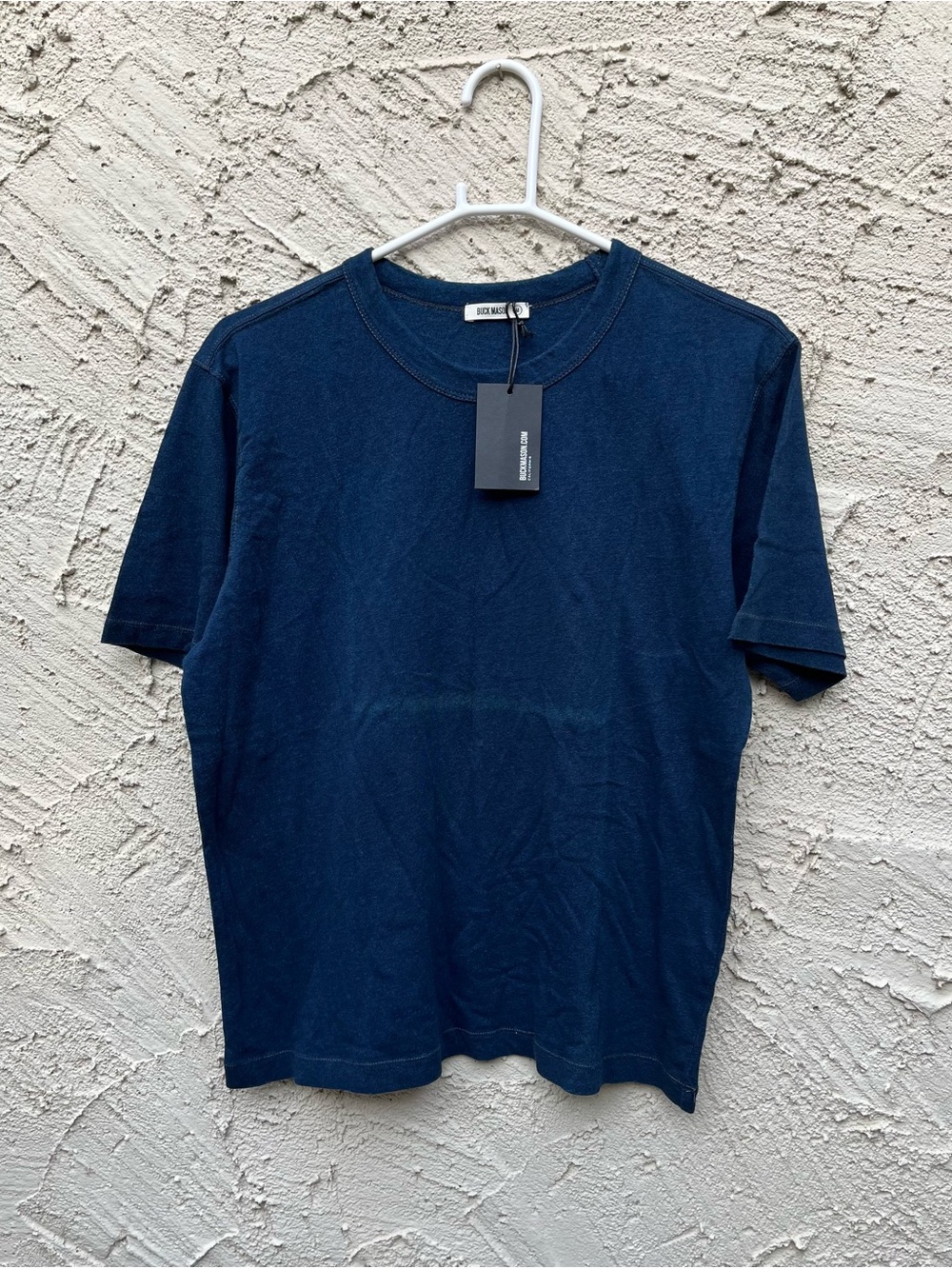 Buck Mason Indigo Dipped Blue T-Shirt Mens Large New with Defect